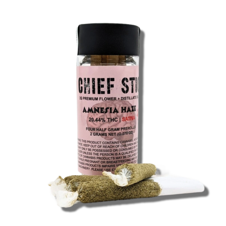 4pk 1/2g Chief Stick Amnesia Haze Infused PreRolls (4 Prerolls | 2G) SFN