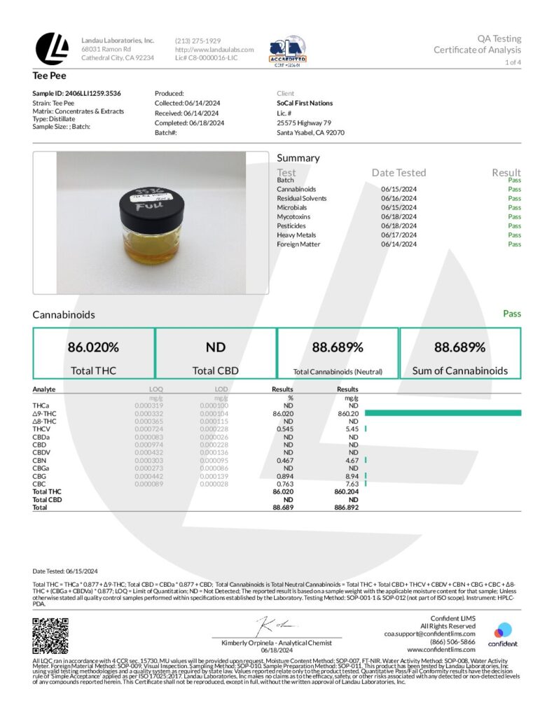 SFN 1 GRAM DISTILLATE DISPOSABLE  – TEEPEE DREAMS (SATIVA)