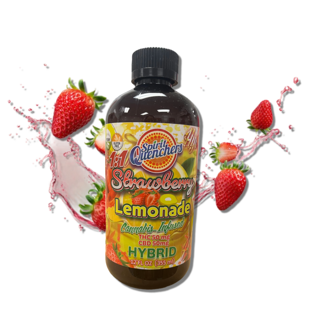 SPIRIT QUENCHERS 1:1 THC/CBD LEMONADE – STRAWBERRY (100MG THC / 100MG CBD)