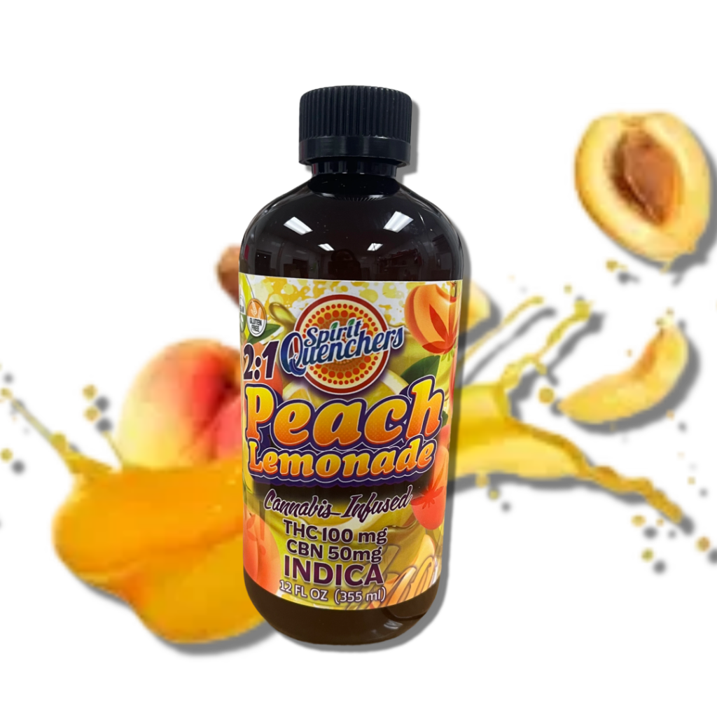 SPIRIT QUENCHERS 2:1 100MG THC / 50mg CBN LEMONADE – PEACH LEMONADE