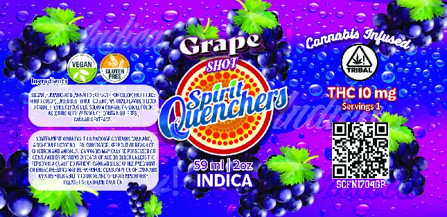 Spirit Quenchers 10mg THC SHOT – GRAPE (INDICA)