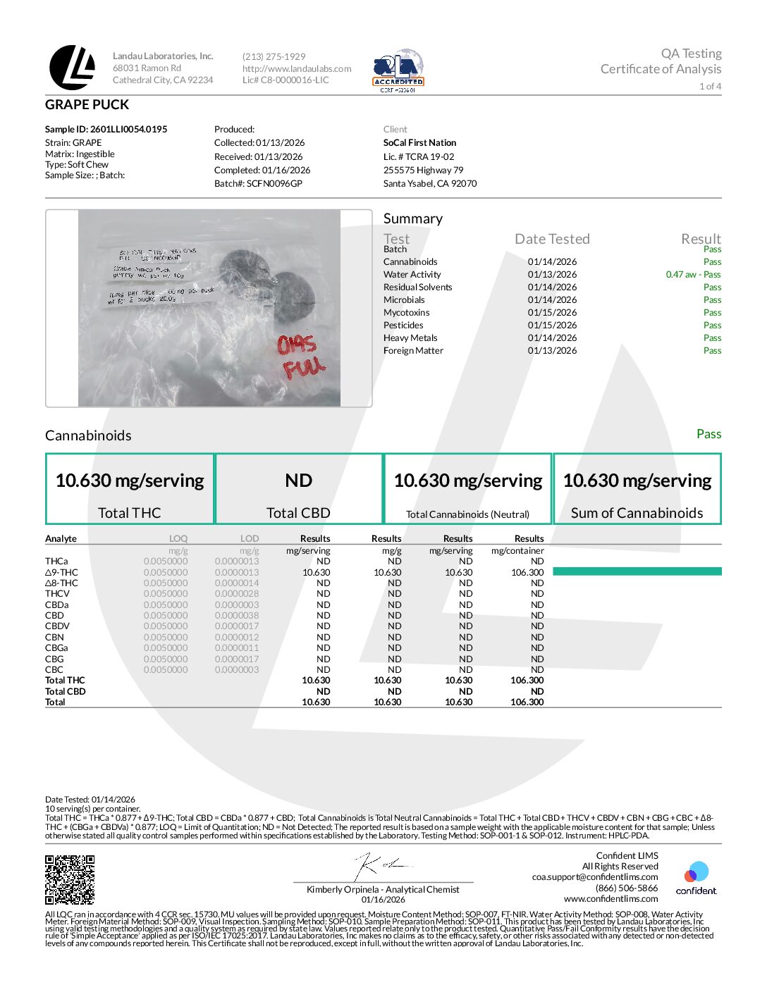GRAPE SLICEABLE 100mg GUMMY SINGLE PACK (INDICA)
