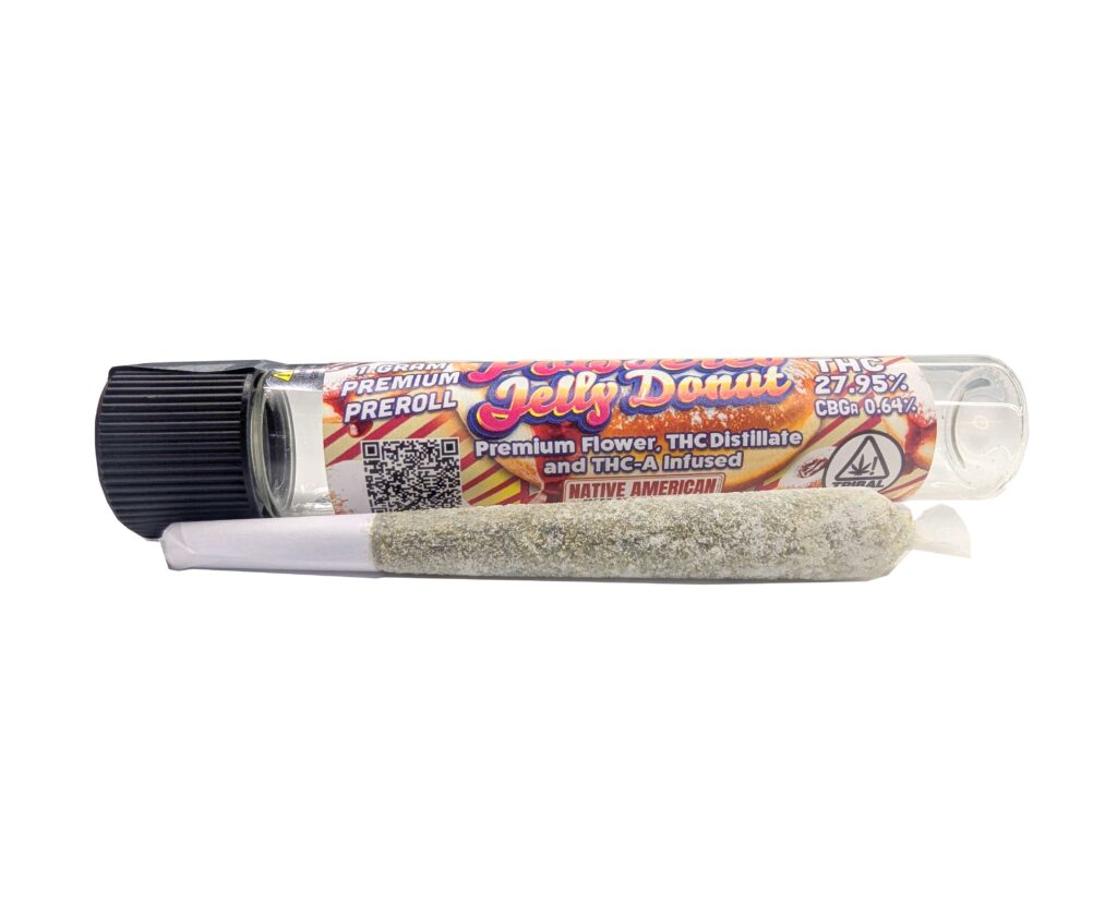 SINGLE CHIEF STICK – 1 GRAM THCa INFUSED PREROLL – POWDERED JELLY DONUT (INDICA)