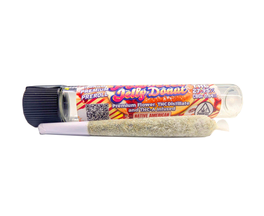 SINGLE CHIEF STICK – 1 GRAM THCa INFUSED PREROLL – POWDERED JELLY DONUT (INDICA)