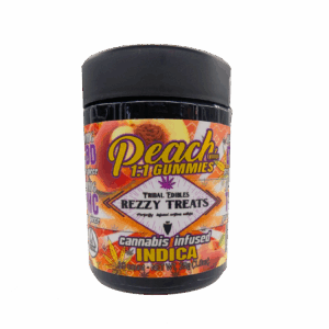 PEACH 1:1 REZZY TREATS 100mg THC/100mg CBD GUMMIES (INDICA)