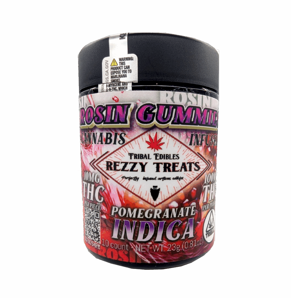 POMEGRANATE REZZY TREAT ROSIN 100MG GUMMMIES (INDICA)
