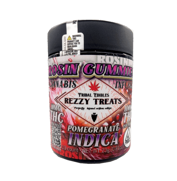 POMEGRANATE REZZY TREAT ROSIN 100MG GUMMMIES (INDICA)