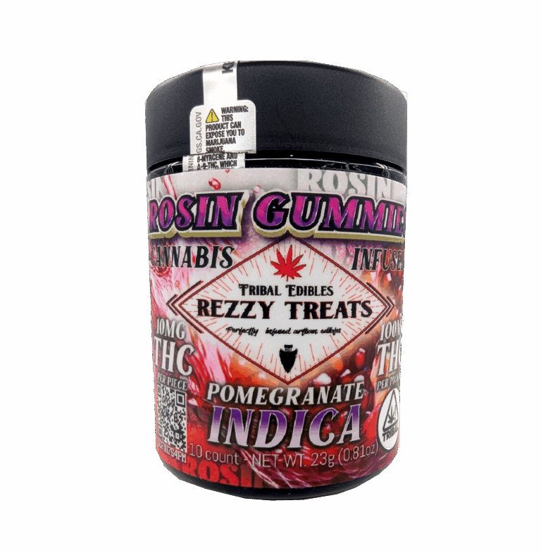 POMEGRANATE REZZY TREAT ROSIN 100MG GUMMMIES (INDICA)