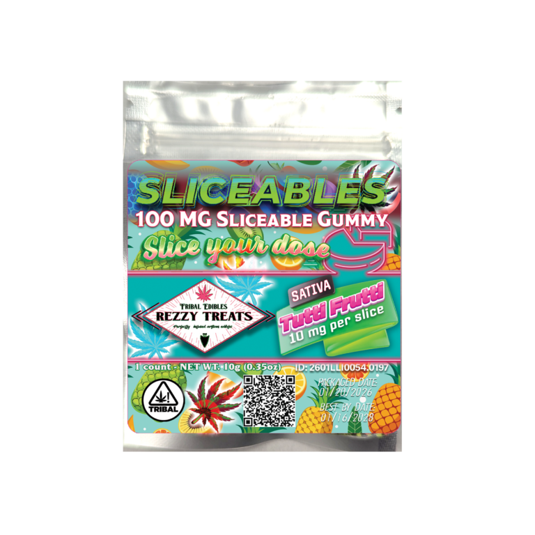 TUTTI FRUTTI SLICEABLE 100mg GUMMY SINGLE PACK (SATIVA)