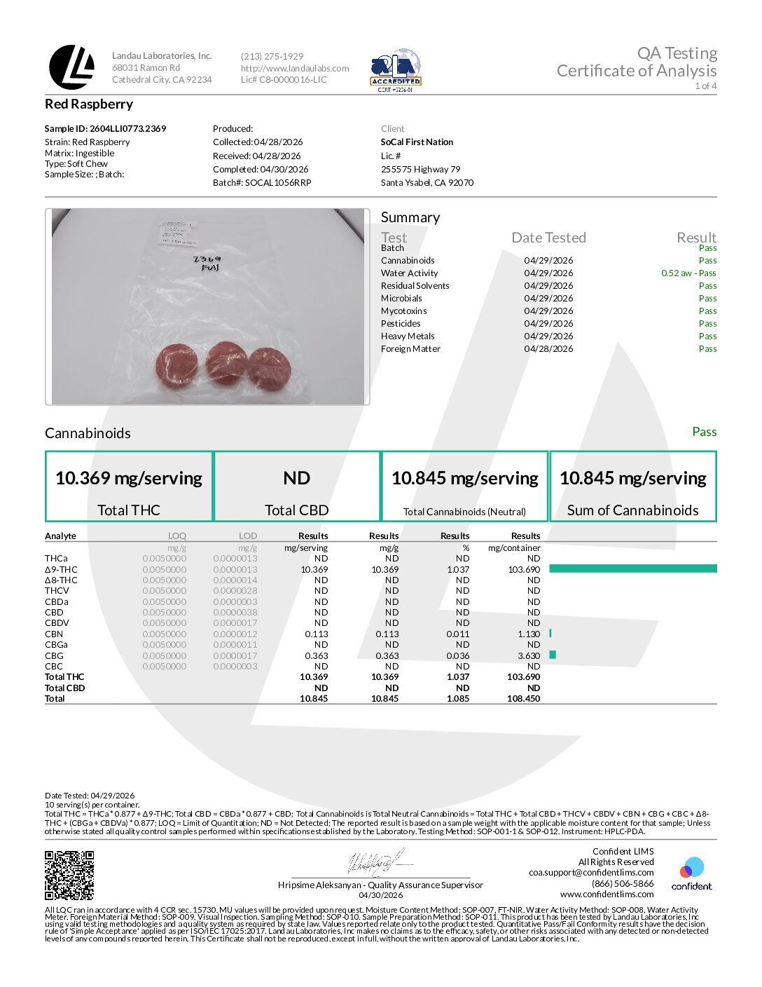 RED RASPBERRY SLICEABLE 100mg GUMMY SINGLE PACK (INDICA)