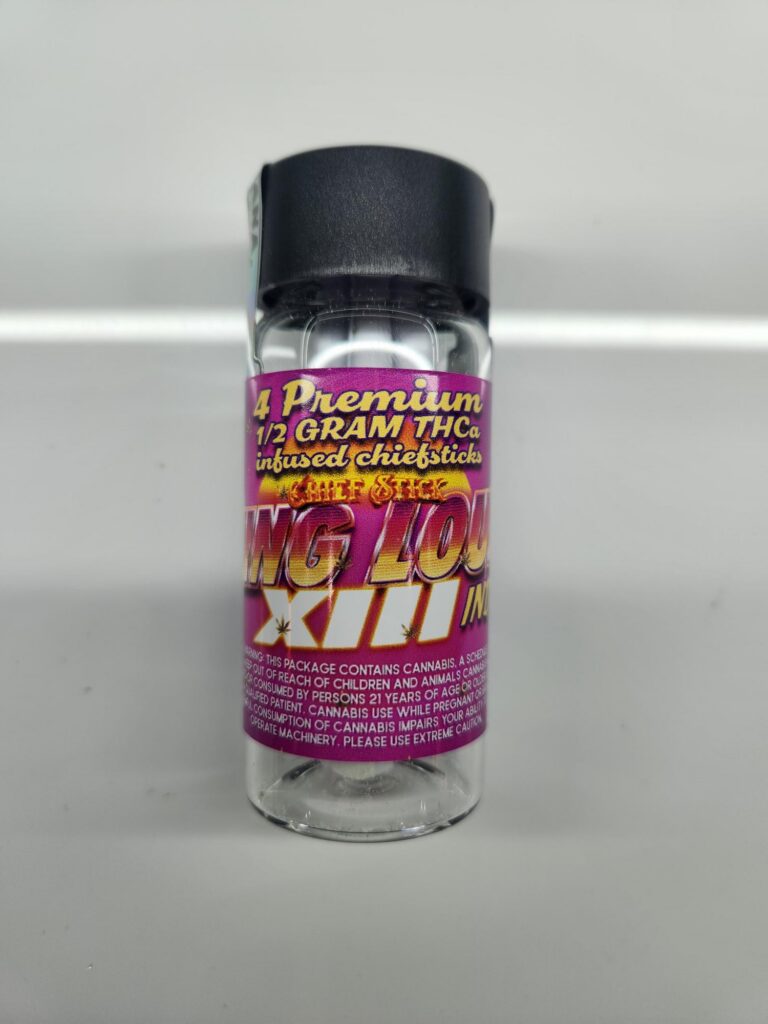 SOCAL CHIEF STICKS MINIS – KING LOUIS XIII THCa INFUSED PREROLL – 4 PACK – .5G EACH / 2 GRAMS TOTAL